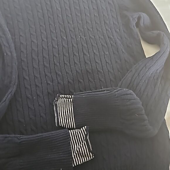 Nautica Women's Turtle Neck Cotton Sweater XS Navy Blue - Picture 15 of 16